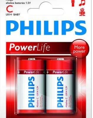 Philips PowerLife Battery LR14P2B C Alkaline