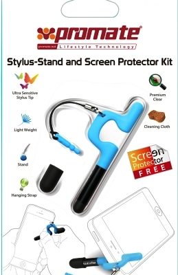 Promate Overt.iP5 iPhone 5 Stylus-Stand and Screen Protector Kit