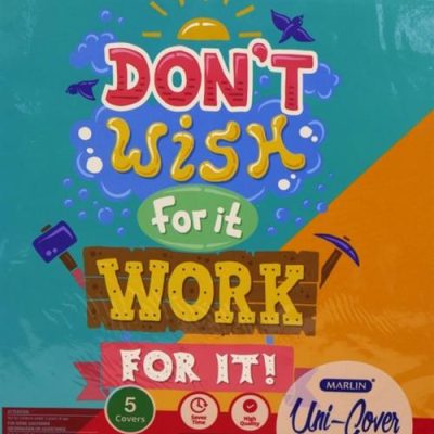 Marlin Kids Precut A4 Don’t Wish For Work Book Cover 5 pack