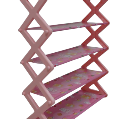 Nordic Wind Cross 5 Tier 15 Shoe Rack Pink