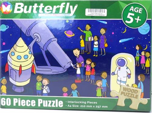 Butterfly 60Pc At The Planetarium Wooden Puzzle