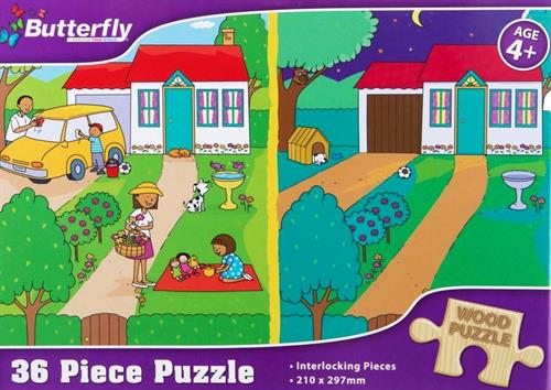 RGS 36pc Day & Night Wooden Puzzle