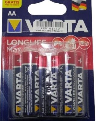 Varta LongLife Max Power Alkaline 6 Pack AA Battery