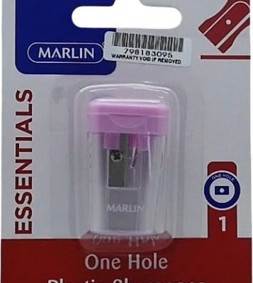 Marlin Essentials One Hole Plastic Pink Sharpener