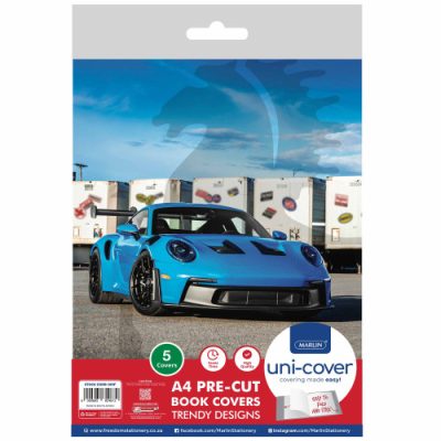 Marlin A4 PreCut Book Covers Porsche 5pack
