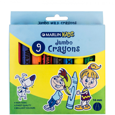 Marlin Kids Jumbo Wax Crayons 14mm