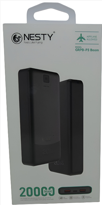 Nesty 20000mAh Black Multi Functional Power Bank