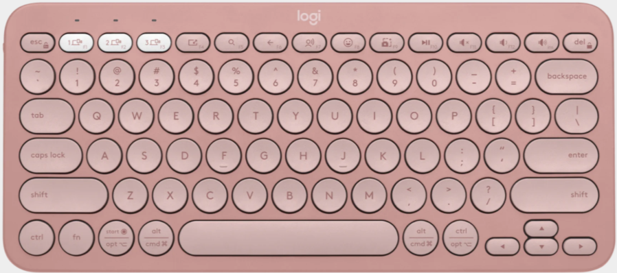 Logitech Pebble Keys 2 K380s Rose Bluetooth Keyboard