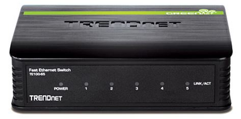 TrendNet 5 Port 10 100 Mbps Fast Ethernet GREENnet Desktop