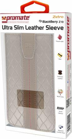 Promate Brown Zetro BlackBerry Z10 Ultra Slim Leather Sleeve