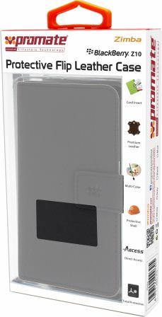 Promate Zimba Blackberry Z10 Protective Flip Leather book