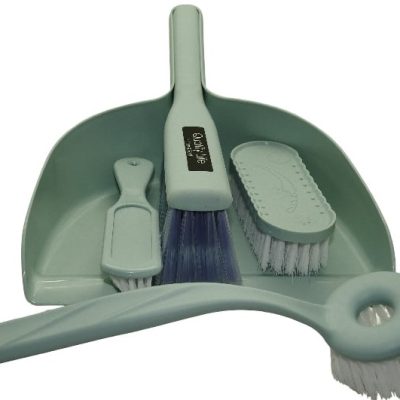 Casey 5 Piece Handheld Dust Pan And Brush Set Light Green