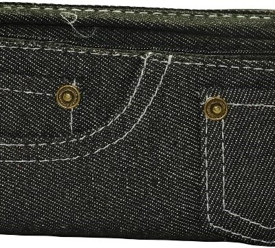 Brainware Black Denim Pencil Case