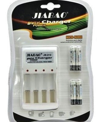 Jiabao JB212 Battery Charger with 4 Pieces 350mAh AAA