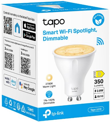 TP-Link Tapo L610 Smart Wi-Fi Dimmable Spotlight Bulb