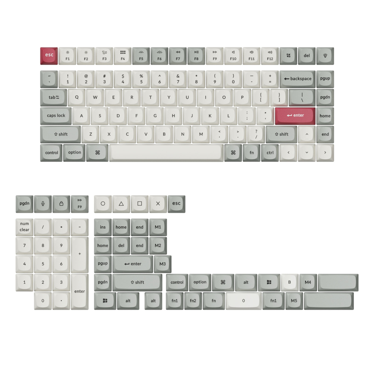 Keychron Double-Shot PBT OSA Keycap Set - Retro